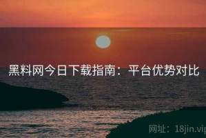 黑料网今日下载指南：平台优势对比