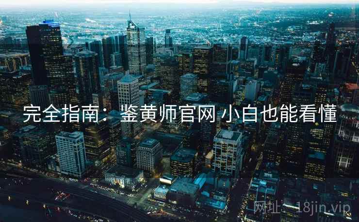 完全指南：鉴黄师官网 小白也能看懂