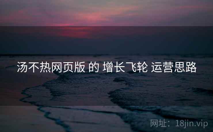 汤不热网页版 的 增长飞轮 运营思路