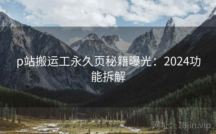 p站搬运工永久页秘籍曝光：2024功能拆解