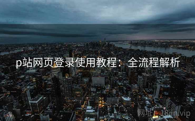 p站网页登录使用教程：全流程解析